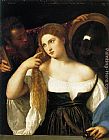 Titian woman with a mirror painting